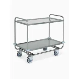 Chariot de service - 2 niveaux - H 93 x 59 x 109 CM - Inox - Diamant - CS2/100S