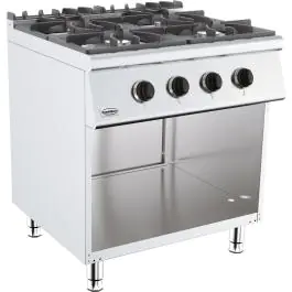 Table de cuisson - Gaz - 4 brûleurs - Modèle vertical - H 90 x L 80 x P 70 CM - Combisteel