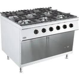 Unité de cuisson - Gaz - 6 brûleurs - Modèle vertical - H 90 x L 120 x P 90 CM - Combisteel
