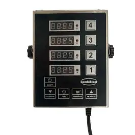 Minuteur de cuisine - Digital - 4 canaux - acier inoxydable - H 3,6 x L 13 x P 17 CM - Combisteel