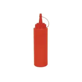 Bouteille Squeeze - 0,34 Litre - Rouge - Ø 5,8 x H 20 CM - Polyéthylène - Vogue - K093