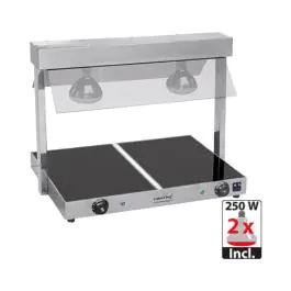 Plaque chauffante M/Brug - H 46,9 x 73,1 x 52,6 CM - 14 KG - 220 - 240 V - 1020 W - Inox - +30°C / +85°C - Caterchef - 688620