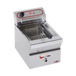 Friteuse - H 42 x 31 x 58 CM - 11 KG - 220 - 240 - Sans - Prise V - 3450 W - Inox - 9 Litre - Electrique - Stilfer - 527009