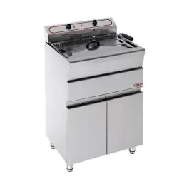 Friteuse - H 90 x 62 x 53 CM - 35 KG - 380 - 415 - Sans - Prise V - 9900 W - Inox - 26 Litre - Electrique - Stilfer - 527126