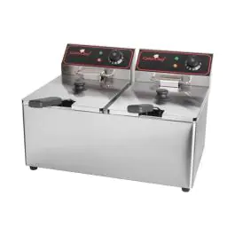 Friteuse - H 34,6 x 54 x 40,9 CM - 12 KG - 220 - 240 V - 3250 W - Inox - 8 Litres - Electrique - Caterchef - 688208