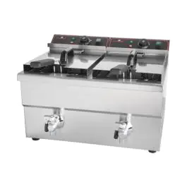Friteuse - H 40,5 x 57,6 x 46,9 CM - 17,5 KG - 220 - 240 V - 3250 W - Inox - 8 Litres - Electrique - Caterchef - 688828