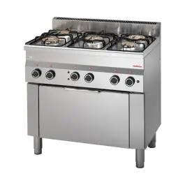Cuisinière - H 85 x 90 x 60 CM - 78 KG - 220-240V - 3000 W - 15,5 CM - inox - +150°C / +300°C - Modulaire - 316691