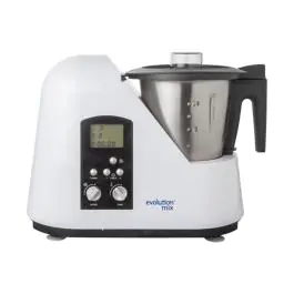 Thermomixeur - H 32.8 x 45.3 x 22.6 CM - 9 KG - 220 - 240 V - 1100 W - Inox - Blanc - 2 Litre - +37°C / +130°C - Evolution Mix - 450010
