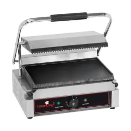 Grille de contact Sologrande - H 19,3 x 41 x 32 CM - 19 KG - 220-240 V - 2200 W - Fonte - Striée / Lisse - +50°C / +300°C - Caterchef - 688410