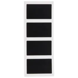 Autocollants pour tableau noir - 8 pièces - Rectangle - Noir - Securit