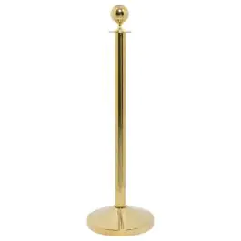 Poteau de barrière - Tête ronde - Or - Inox - H 100 CM x Ø50 - Securit