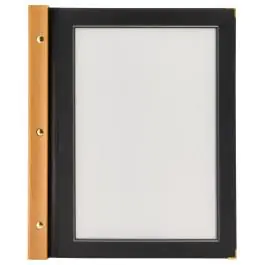 Carte de menu - A4 - Noir - Bois/Polypropylène - Securit