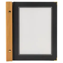 Carte de menu - A5 - Noir - Bois/Polypropylène - Securit