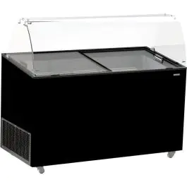 Présentoir à glace Scoop Tenerife - 10x 5 Litres - Noir - 230V - H 122.9 x L 143.9 x P 72.7 CM - Combisteel