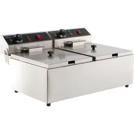 Friteuse - 2 x 6 Litres - 2 x 230V - Poignée Combi - 7455.1008