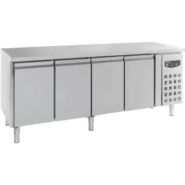 Établi réfrigéré - 4 portes - 553 litres - 230V - H 85 x L 223 x P 70 CM - Combisteel