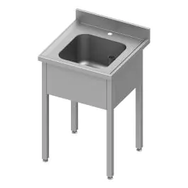 Table de plonge en inox pour restauration - 1 bac - Sans étagère inférieure - G-Line