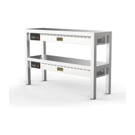 Etagère - Chauffage céramique - 2 niveaux - Argent - inox - 230V - H 65 x L 100 x P 30 CM - Combisteel