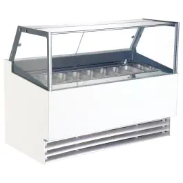 Vitrine à glace Scoop - LED - 16°C / - 18°C - R290 - Numérique - Forcé - 230V - H 130 x L 161 x P 88 CM - Combisteel