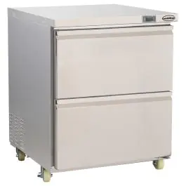 Réfrigérateur/congélateur - 2 portes - 185 L - Silver - inox - 230V - H 85 x L 70,5 x P 78,5 CM - Combisteel