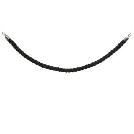Cordon barricade - Tressé - Avec crochets - Noir - H 150 CM - Securit