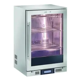 Armoire de vieillissement à sec - Porte en verre - 1 porte - 138 L - 230V - acier inoxydable - Hendi