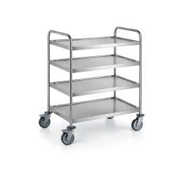 Chariot de service - 4 Niveaux - Démontable - acier inoxydable - G-Line