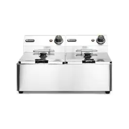 Friteuse Blue Line - 2x 6L - inox 180 - H 29 X 43 X 55 CM - Hendi - 205853