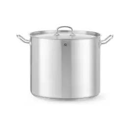 Casserole haute avec couvercle - Acier inoxydable - H 27 x 33,5 x 45 cm - Hendi - 837603