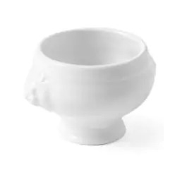 Plat à tapas - 2 pièces - Lion - Ø 5,5 CM - 6 pièces - Blanc - Porcelaine - Hendi - 784433