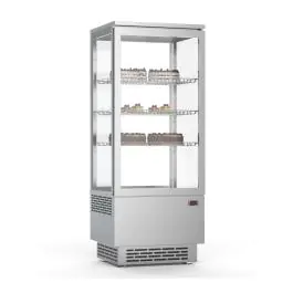 Vitrine réfrigérée - 1 porte - éclairage LED - 78 litres - inox - 230V - G-Line