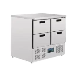 Etabli réfrigéré - 1/1 GN - 240 Litre - 4 tiroirs - H 88 x 90 x 70 CM - 230 V - Polar - U638