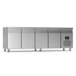 Établi réfrigéré - 4 portes - acier inoxydable - Ligne G700