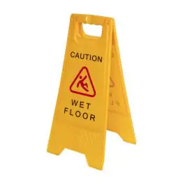 Panneau d'avertissement - Sol mouillé - Pliable - Jaune - G-Line