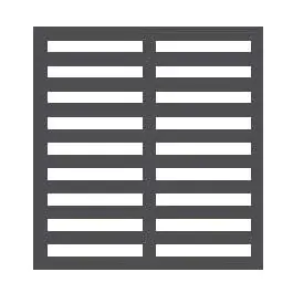 Grille - 2/1 GN - plastifiée - Poignée combi - 7450.0502