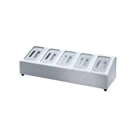 Support de bac GN - 5 x 1/4 GN - acier inoxydable - G-Line