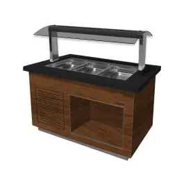 Buffet chaud - Brun - 230V - H 135 x L 130 x P 88 CM - Saro - 366-2300