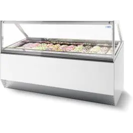 Présentoir à glace Scoop Millenium - 20x 5 Litres - 230V - H 135.6 x L 182.6 x P 105.4 CM - Combisteel