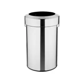 Poubelle - 70 L - Argent - Acier - Bolero
