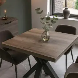 Plateau de table - Carré - Castle Oak Dark - Mélamine - L 60 x P 60 CM - G-Line