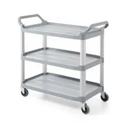 Chariot de service - 3 niveaux - Gris - Plastique - G-Line