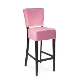Tabouret de bar Naples - Avec dossier - Rose - Velours - G-Line