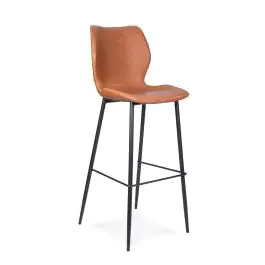 Tabouret de bar Malaga - Marron - Cuir synthétique - G-Line