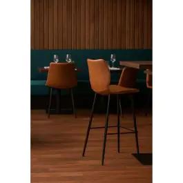 Tabouret de bar Malaga - Marron - Cuir synthétique - G-Line