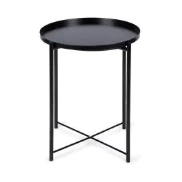 Table d'appoint Edward - Noir mat - Métal - Ø 42 x H 52 CM - G-Line