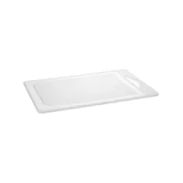 Planche à découper - Rainure à jus - Anneau de suspension - Blanche - Plastique - L 38,5 x P 26,5 cm - G-Line