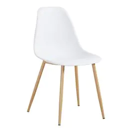 Chaise Luana - Blanc / Aspect bois - G-Line