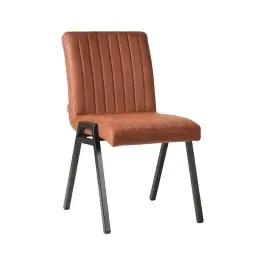 Chaise - Matty - Microfibre - Cognac - Empilable - G-Line