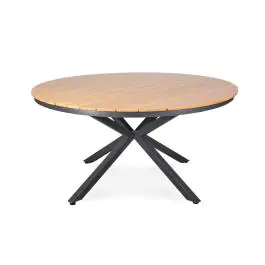 Table de terrasse ronde standard - Plateau en contreplaqué - Piètement en aluminium - Ø 150 x H 74 cm - G-Line