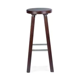 Tabouret de bar Old IJssel - Noyer - Repose-pieds en acier inoxydable - G-Line
